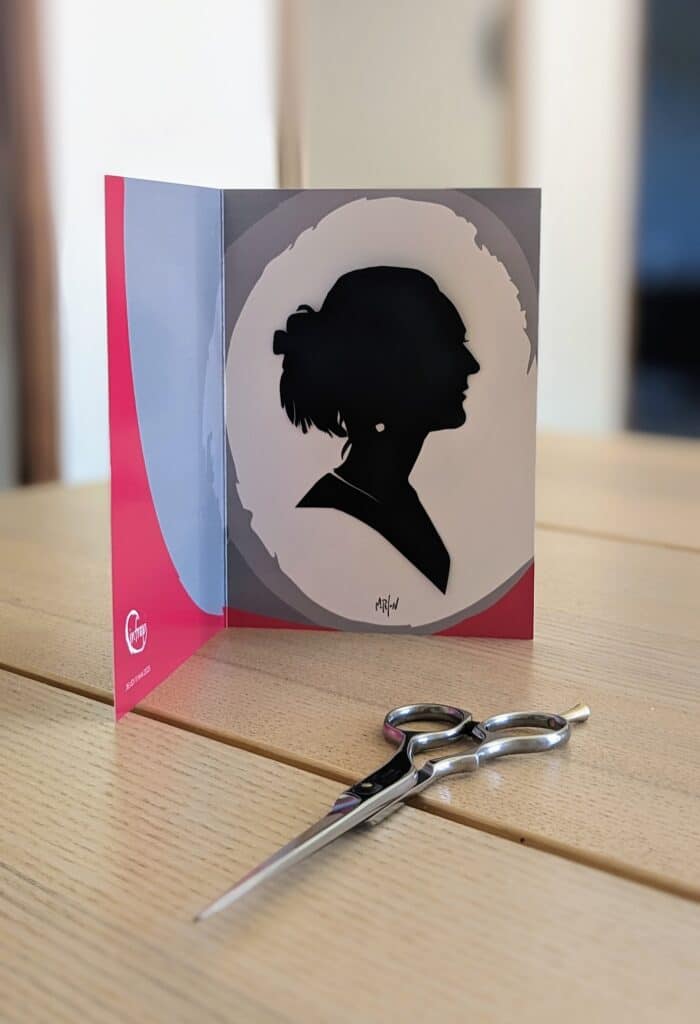 Portait découpé aux ciseaux par Morlon - Silhouettiste