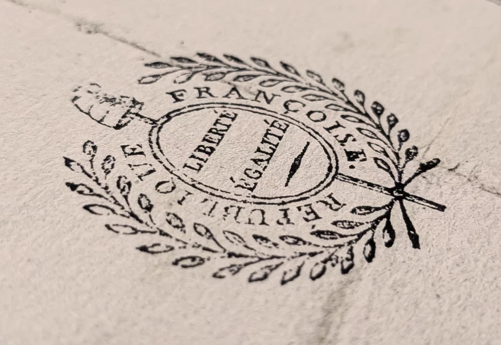 Détail d’une impression fine art sur papier Hahnemühle Museum utilisée pour un tableau de la liste des maires